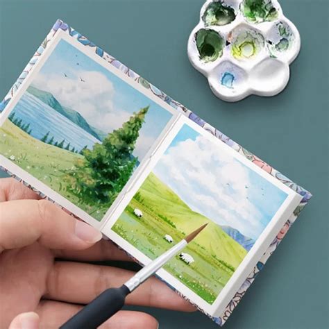 Mini Watercolor Sketchbook, Travel Artistic Journal, Mini Sketchbook ...