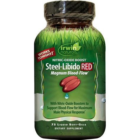 Irwin Naturals Steel-Libido Red plus BioPerine Softgels, 75 CT