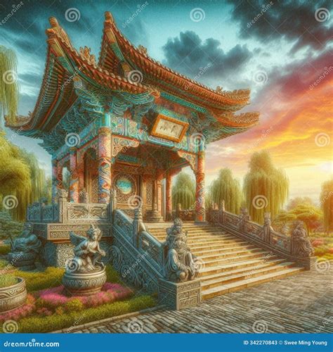 Painterly Image Of An Architectural Building Of The 1700 Century Of ...