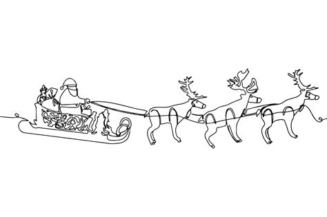 Santa Claus Sleigh Sketch
