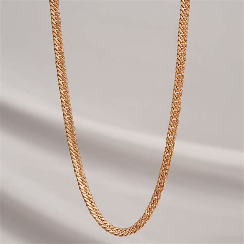 Simple and Broad Silver Chain with Link Design – Padmam