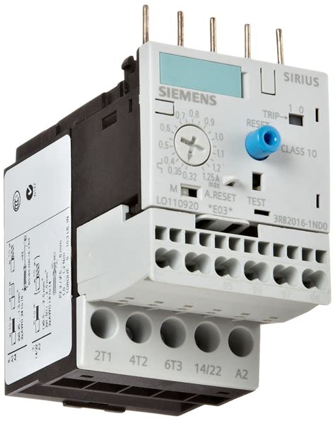 Siemens 3RB20 16- 2NB0 Solid State Overload Relay, Class 20, S00 ...