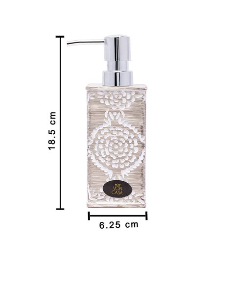 VON CASA Soap Dispenser, Traditional Engraved Design, Rust Proof Chrome ...