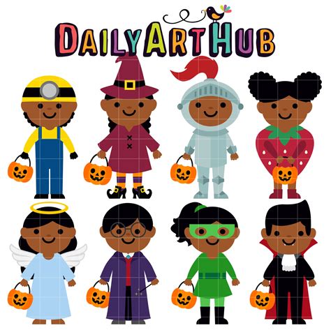 Halloween Costume Kids Clip Art Set – Daily Art Hub // Graphics ...