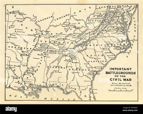 American Civil War Battles Map