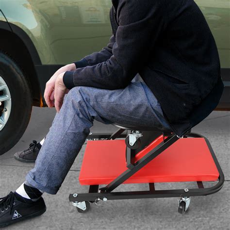 Snapklik.com : 36 Inch Foldable Creeper Seat, 2 In 1 Z Shape Creeper And Seat, 6 Swivel Casters ...