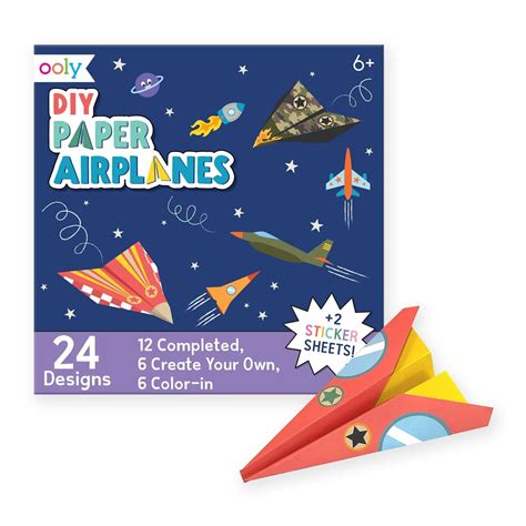 Snapklik.com : DIY Paper Airplane Book, 24 Paper Planes & Stickers, Kit ...