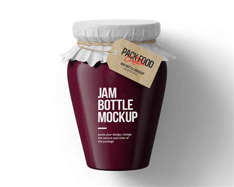 Free Jar of Jam Mockup (PSD)