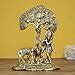 Buy eCraftIndia Lord Krishna Playing Flute Under Tree with Golden Cow ...