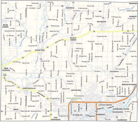 Outagamie County Map, Wisconsin - US County Maps