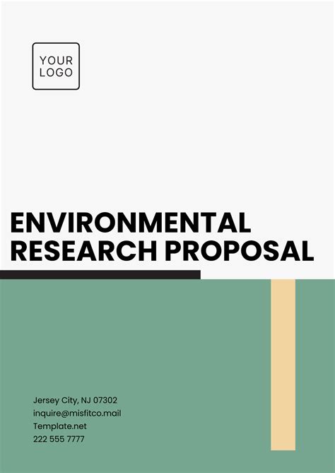 Free Environmental Research Proposal Template to Edit Online