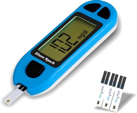 GLOMOOV |Gluco Spark Meter with 25 Strips & 25 lancets | Glucometer ...