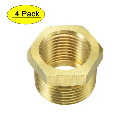Brass Pipe Fitting Reducer Adapter 3/4NPT Male x 1/2NPT Female for ...