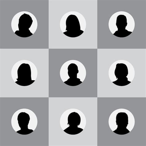 Mug shots photos silhouette illustration - style 2 | Premium Vector