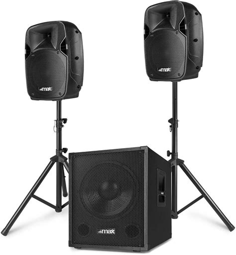 MAX MX700 DJ Box Set with Active 12 Inch Subwoofer India | Ubuy