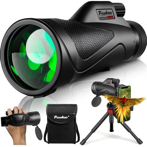 12x60 Monocular Telescope High Powered With Smartphone Adapter Tripod ...