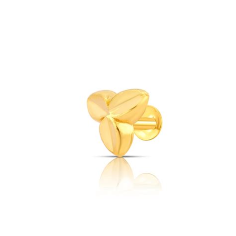 Lucky Clover 18K Simple Gold Nose Pin for Women – Yuvora