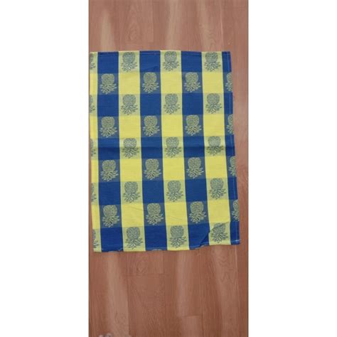 GEETHAM FABRIKS Cotton Checkered with Floral Pattern Hand Towels ...