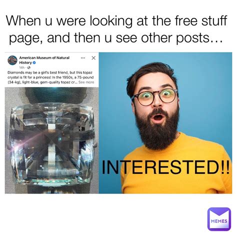 When u were looking at the free stuff page, and then u see other posts ...