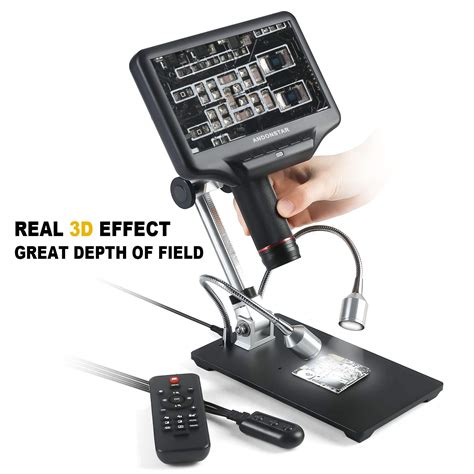 Andonstar AD407 3D HDMI Soldering Digital Microscope with 4MP UHD and 7 ...