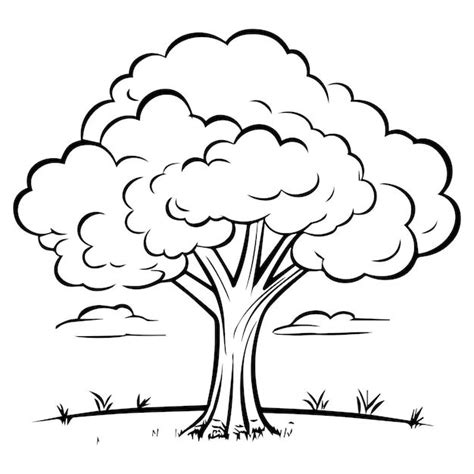 Image result for How to Draw a Simple Large Tree