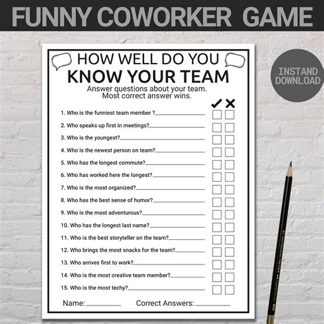 Editable Office Trivia Team Building Games | Custom Team Building Games ...