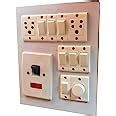 Buy Electric Wooden Switch Board (7 Switches,2 Sockets,1 DP,1 Regulator ...