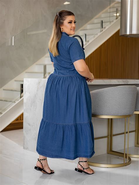 Plus Size Denim Dresses | SHEIN USA