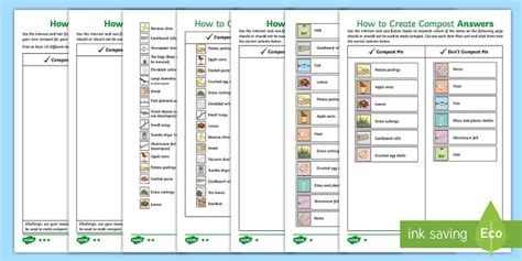 How to Create Compost Differentiated Worksheets