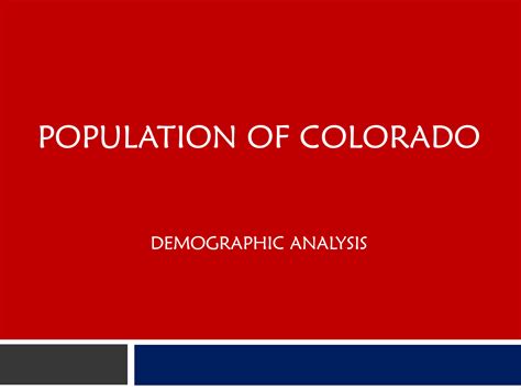 SOLUTION: Population Of Colorado - Studypool