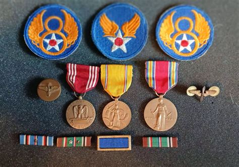 USAF 8th Airforce Patches Medals And Presidential Unit Citation in ...