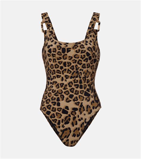 Izzy leopard-print swimsuit in beige - Karla Colletto | Mytheresa