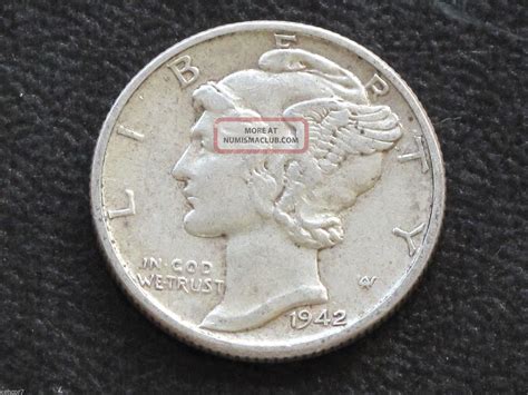 1942 - P Mercury Dime 90% Silver U. S. Coin D5015