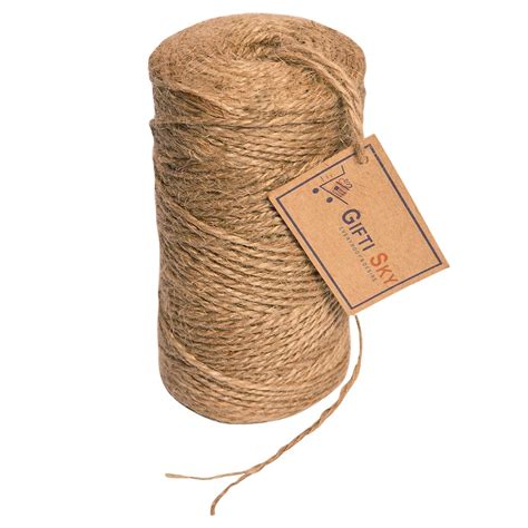 GIFTI SKY Jute Twine Threads, String Rope 120 Meters 2ply 2mm Thick ...
