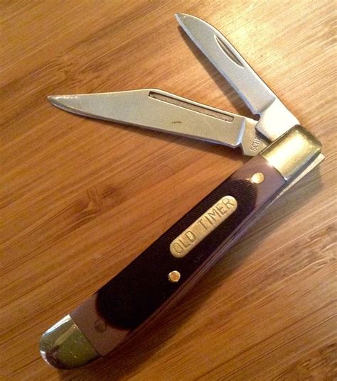 Vintage Shrade Old Timer Two Blade Trapper Knife