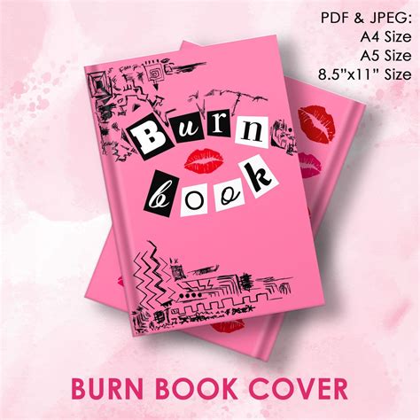 Burn Book Cover, Pdf, Jpeg, Mean Girls Theme Party, DIY, Printable ...
