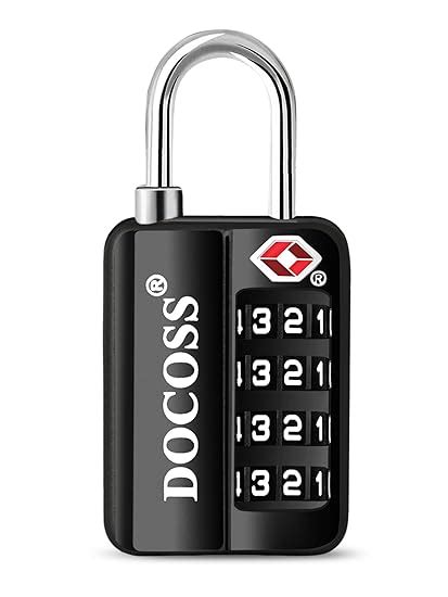 DOCOSS-116 Metal TSA Locks for Luggage, Number Lock for Bag 4 Digit ...