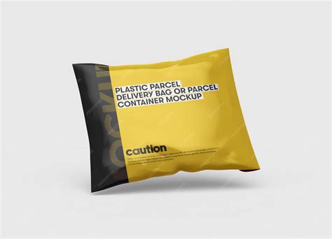Plastic parcel bag branding mockup | Premium PSD