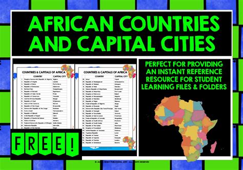 Capital Cities Of African Countries