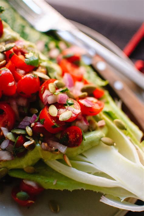Heart of Romaine Salad with Pico de Gallo and Avocado Dressing - Cookie ...