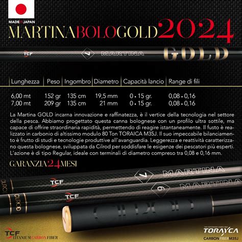 Martina Bolo Gold 2024 nuda - Canna da pesca a bolognese ultraleggera ...