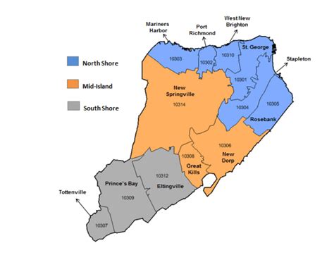 Staten Island NY Zip Code Map