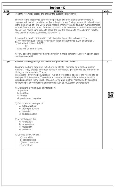 Image result for Bio Class 12 Sample Paper