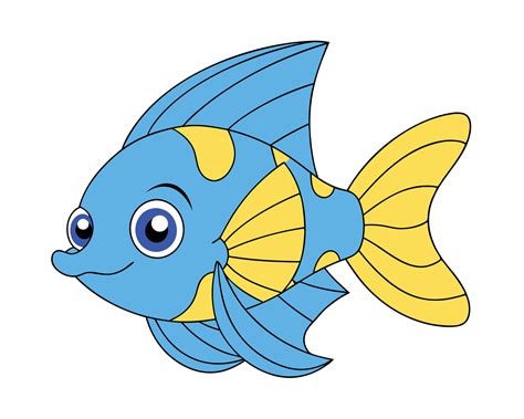 Cute Angelfish Illustration - Cartoons, Clipart, and Line Art Design ...