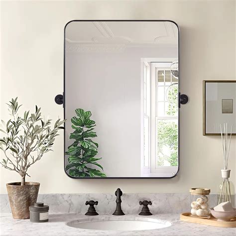 Black Rectangle Bathroom Mirror – Rispa