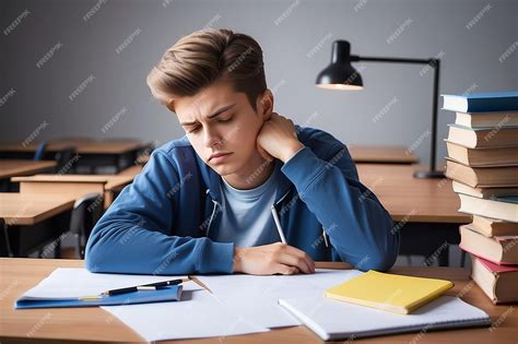 Premium Photo | Education And Learning Concept Portrait of tired and ...