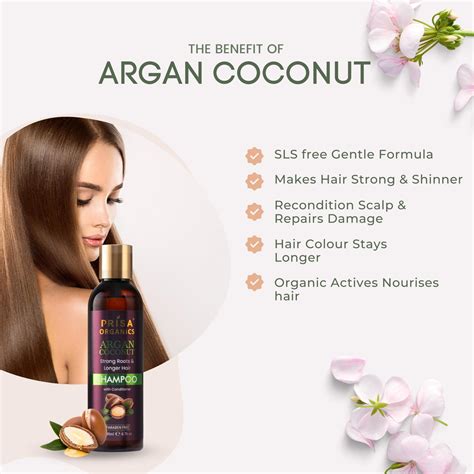 Argan Cocount Shampoo with Conditioner for Strong Roots & Hair Growth ...