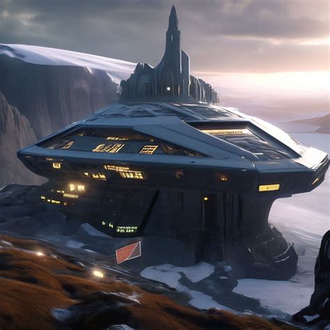 "A starship near Bolvangar ˈbɒlvæŋgər" — image created in Shedevrum