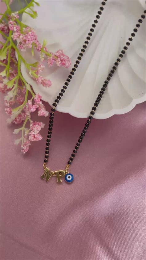 2 Letter Nazariya Mangalsutra with Evil Eye – Digital Dress Room