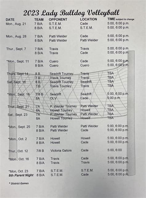 Volleyball | Cade Middle School
